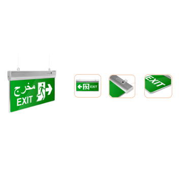 Aluminum acrylic exit sign light