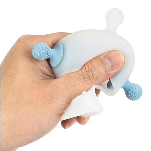 Tùy chỉnh không bao giờ thả silicone trẻ em mọc răng đồ chơi găng tay