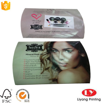 Cosmetic gift packaging pillow box with logo