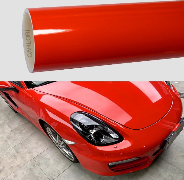 crystal gloss lava orange car wrap vinyl China Manufacturer