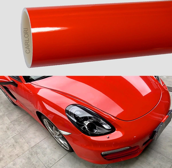 car wrap vinyl glossy red vehicle