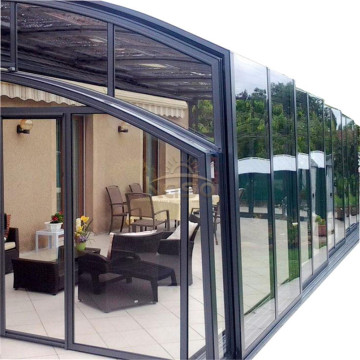 Telescopic Glass House Retractable Sunroom Roof