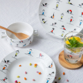 Yoga Keramik Suppe Schüssel Keramik Obstschale mit Griff