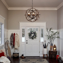 Modern Nordic Candlesticks Hanging Ball Chandelier Lights