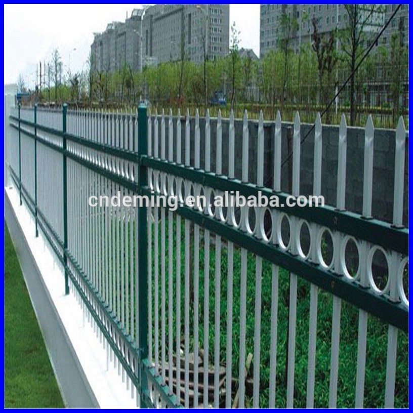 factory price spear top double rail  fence