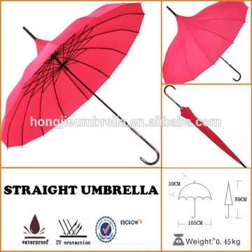 Windproof auto open straight Golf umbrella and ODM red golf umbrella