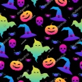 Tissu de jupe 100% polyester imprimé en organza Halloween