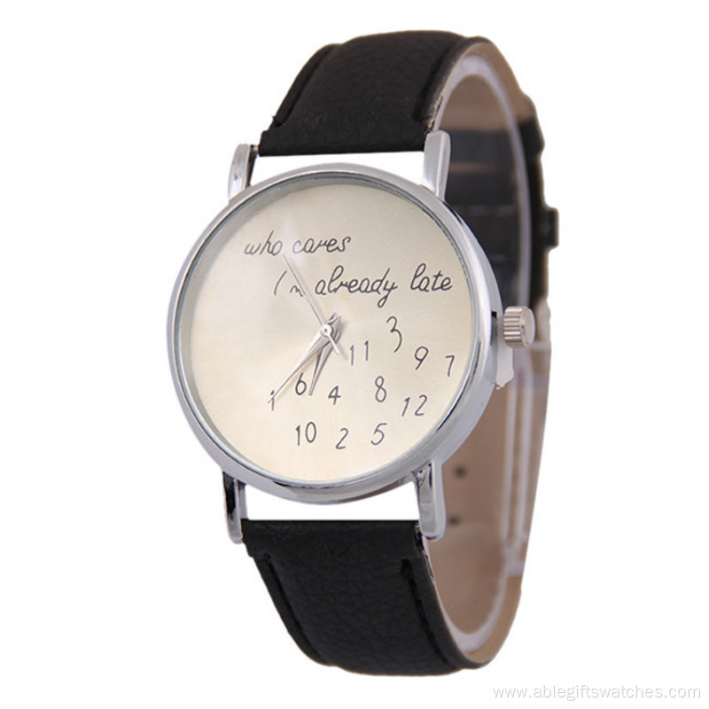 Fashion Design Business Men Leather Strap Wrist Watch