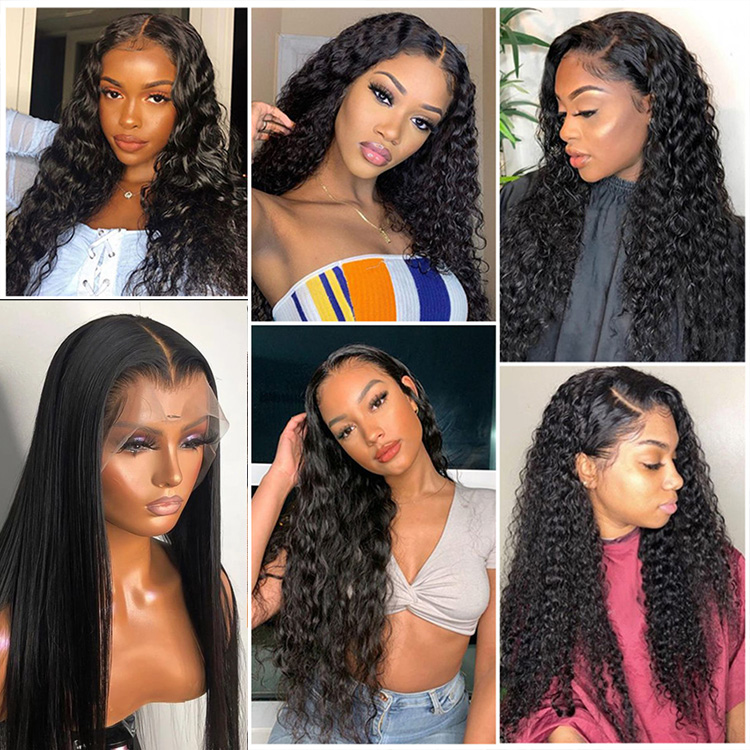 High Quality Brazilian Human Hair Lace Front Wigs,Cheap 150% 180% Density  Lace Frontal Wigs For Black Women