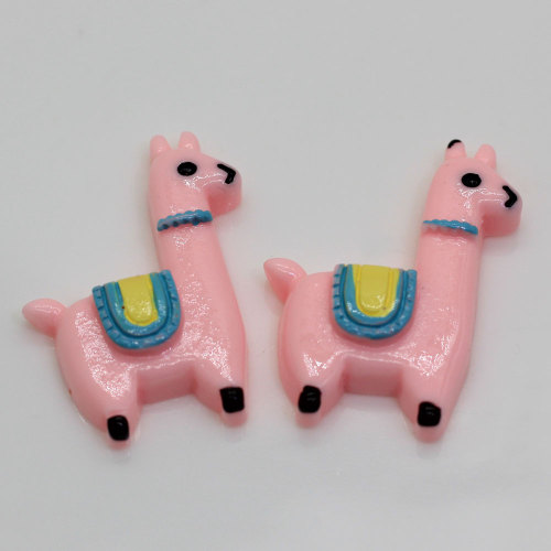 Cartone animato Kawaii Mini Alpaca a forma di conchiglia per telefono fai da te Ornamenti perline Charms Decorazione giocattolo fatta a mano per bambini