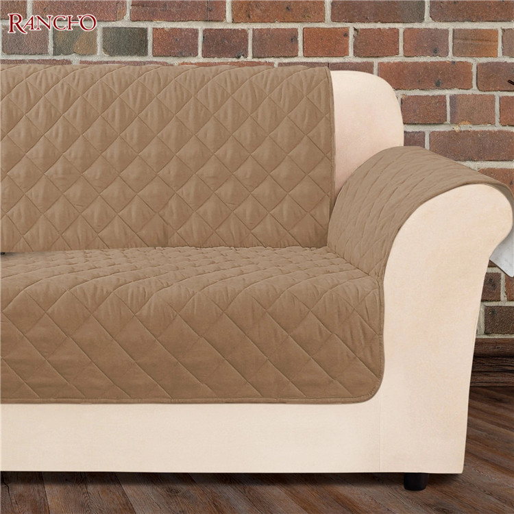 Hot sale 3 seats sofa covers set waterproof ready made ultrasonic quilted sofa cover for pets