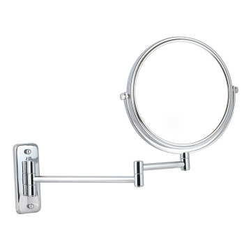 Round two-arm wall makeup mirror
