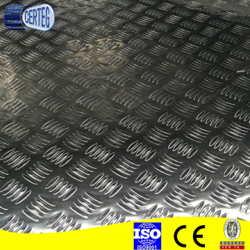 Aluminum checkered plate tread plate five bar