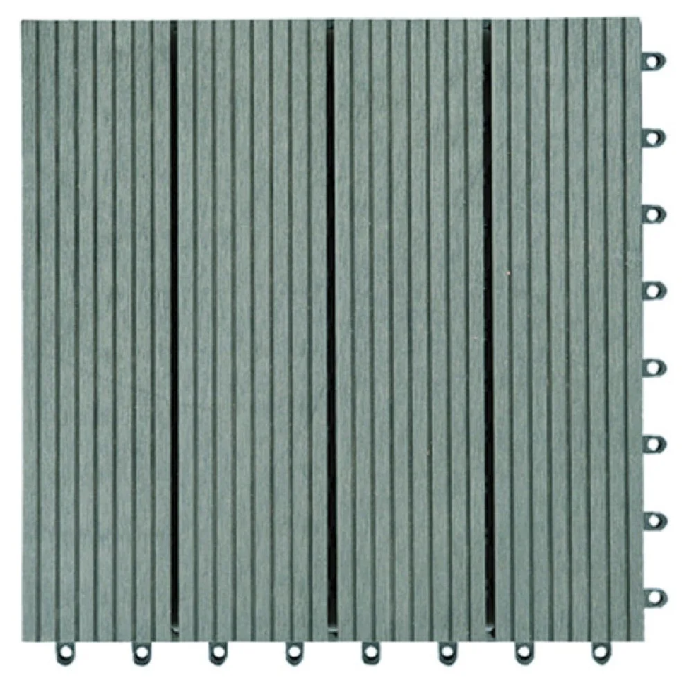Easy Installation Outdoor Deck Tiles Interlocking WPC Composite Flooring Tiles