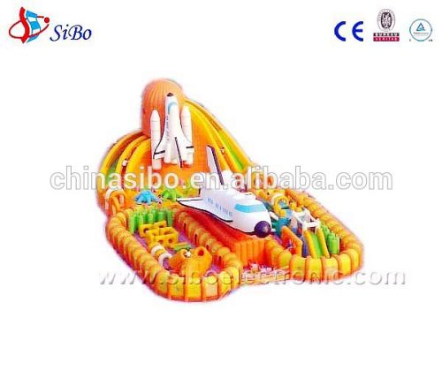 IC0166 High quality jumping castle with slide and pool,giant inflatable playgrounds