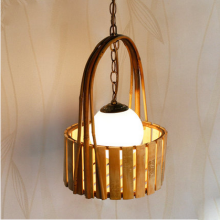unique garden decoration basket bamboo Pendant Lamp