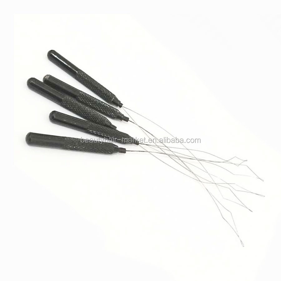 Hair Extension Micro Ring Tools Pulling Needle Loop Threader For Nano Micro Beads Rings
