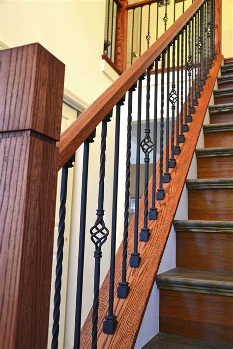 Forged Steel Basket Poles Forged Baluster Forged Iron Stair Handrail Decorative Ornaments