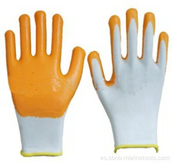 Revestidos de goma algodón palma guantes de trabajo