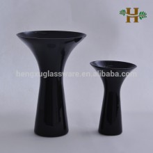 Fashion Black Trumpet Glass Vase