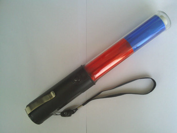 Red and blue led baton