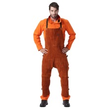 Welding Pants Leather Welding Chaps Flame Abrasion Resistant Cowhide Leather Worker Britches Trousers Cloths Working Apron
