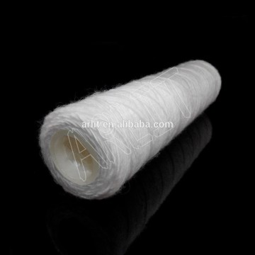Replaceable string wound filtering cartridges/yarn string wound filter