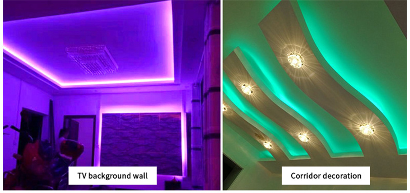 AC 220V IP65 PVC cover Double-Row Smart Light Strip Multi Color RGB cover flexible strip SMD 5050 led rope light