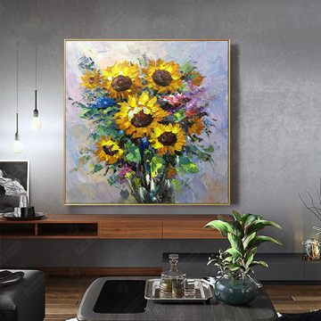 Hand-painted art floral modern oil painting decoration