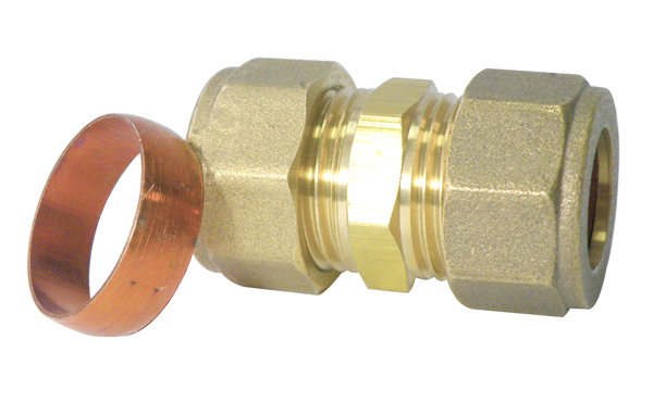 Compression Brass Straight Coupling Socket