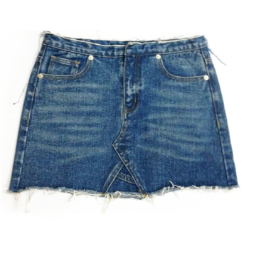 Latest Pictures of Jeans Women Ripped Jeans Denim Skirt With Pockets
