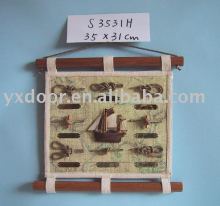 Nautical Cloth Wall Hanging,(S3531H) hanging wall, colth frame,black board