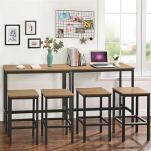 Industrial Metal Frame Pub Dining Table