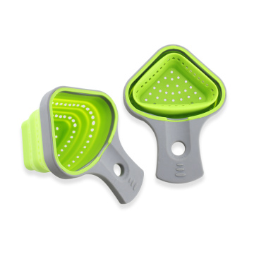 Köks Triangle Shape Silicone Foldbar Pastasträm