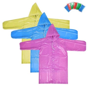 Jednorazowy płaszcz przeciwdeszczowy z kapturem i rękawami dla dorosłych
