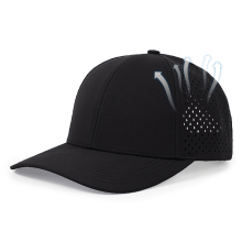 Customized Rubber PVC Logo Baseball Cap - Waterproof Perforated Summer Hat