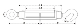 Turnbuckle Zinc Alloy Diecast Zinc Plated