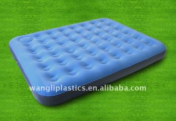 Navy Inflatable flocked air bed
