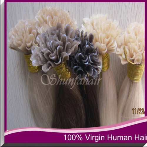 High quality pre-bonded hair extesnion,Hot sale 100% remy human hair factory price hair extensions , Nail tip extesnion