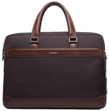 Leather nylon classic brown waterproof simple laptop bag man messenger