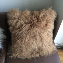 Real Long Wool Sheepskin Pillows from Mongolia Goat Skin