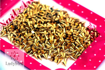 Nail Rock Studs Gold/3d nail decoration /Alloy material Nail Art Decoration For Decor