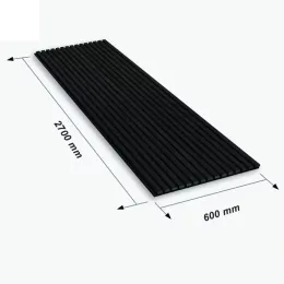 2700x600x21mm Black Color Akupanel for Office