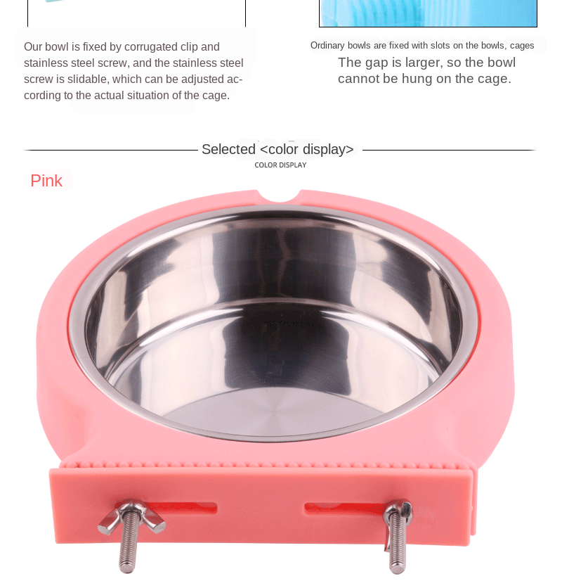 New Stainless Steel Bowl For Pet Hanging Bowl Tableware Anti-tumble Dog Basin