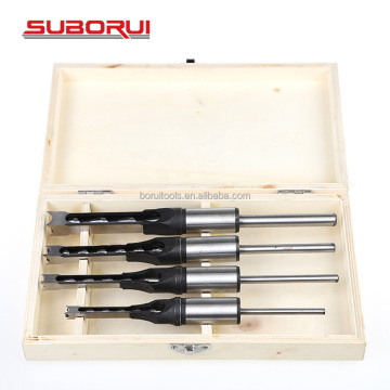 SUBORUI Wood Square Hole Drill Bit Set - Mortise Chisel for Hollow Hole Drilling