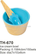 ice cream bowl with spoon