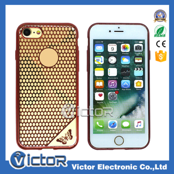 2016 newest mobile phone electroplate phone honeycomb case for iPhone 7