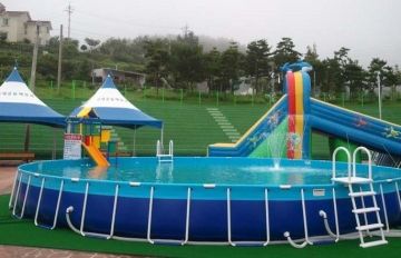 Oem Small Metal Frame Pools For Family Yard , Blowing Up Inflatable Pools