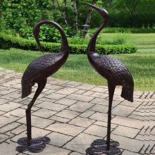 High quality bronze life size crane statue