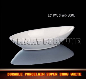 8.5 inch Two Sharp Rim Unique Porcelain Bowl Cheap soup Bowl